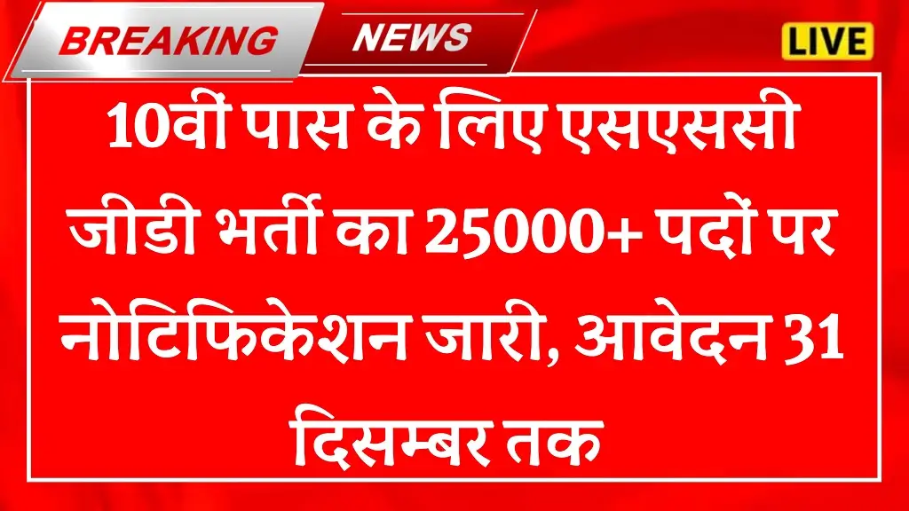 SSC GD Constable Vacancy 2025